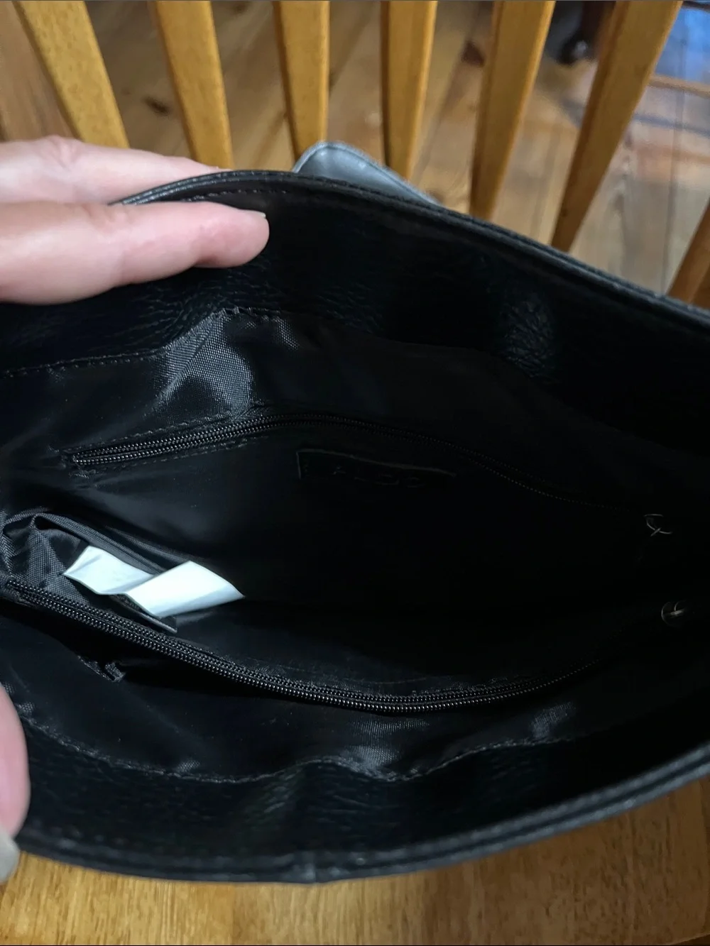 Vintage Aldo Classic Black Vegan  Leather Crossbody Messenger Bag for Men